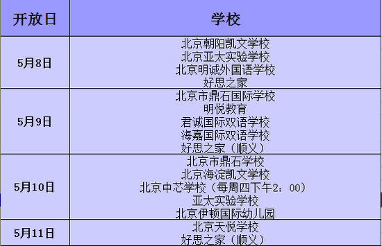 重磅来袭 | 5月北京国际学校开放日 邀您一起来战